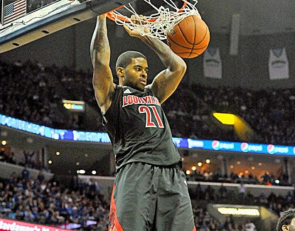 Sophomore forward Chane Behanan scores 22 points as Louisville guts out a tough road win over Memphis. (US Presswire)