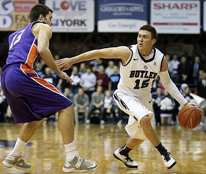 Rotnei Clarke scores 20 points as Butler gets payback for its OT loss to Evansville last season.  (AP)