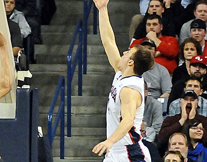 Kevin Pangos makes seven 3-pointers and scores 31 points to lead Gonzaga. (US Presswire)