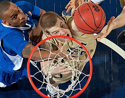 Notre Dame's Scott Martin scores a season-high 22 points on a career-high six 3-pointers to lead the Irish. (US Presswire)