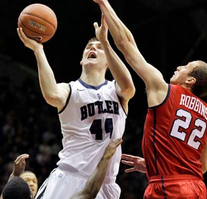 Andrew Smith scores 15 points and Butler has no trouble beating Richmond without Rotnei Clarke.  (AP)