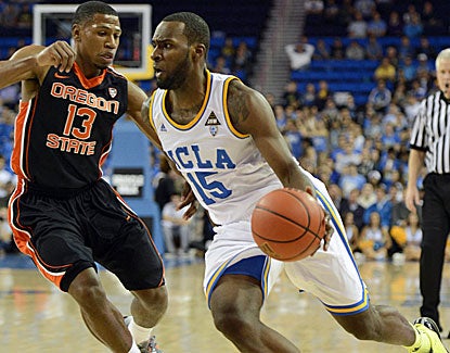 Shabazz Muhammad scores 21 points on 8-of-14 shooting for UCLA against Oregon St. He also grabs 6 rebounds. (US Presswire)