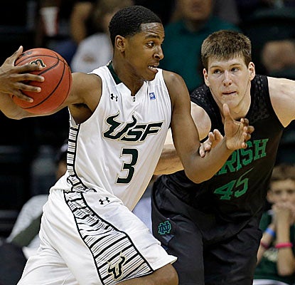 A Zach LeDay bucket midway through the second half gets USF within 4, but the Irish pull away for the win in Tampa. (AP)