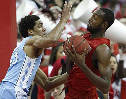 C.J. Leslie scores 17 points and is one of five NC State players to reach double figures in a win over UNC. (Getty Images)