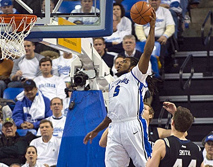 Saint Louis reserve guard Jordair Jett scores 19 points in 23 minutes in the Billikens upset of No. 9 Butler. (US Presswire)