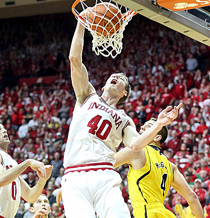 Cody Zeller is a beast inside, scoring 19 points as No. 3 Indiana gets its 20th win of the year.  (Getty Images)