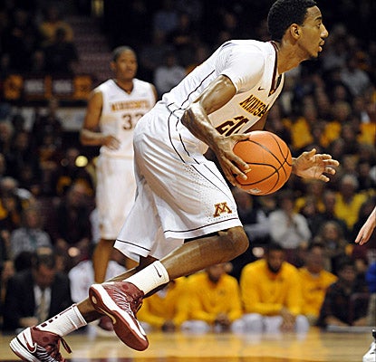 Junior guard Austin Hollins scores a game-high 17 points, including the go-ahead 3 that pushes the Gophers past the Hawkeyes. (US Presswire)