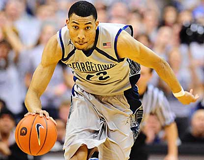 Georgetown's Otto Porter races up court on the way to a game-high 21 points against Marquette. (US Presswire)