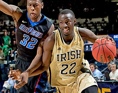 Notre Dame's Jerian Grant scores 21 points, including a big three-point play in OT of the Fighting Irish's win over DePaul. (US Presswire)