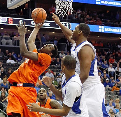 The Orange take care of business in Newark, handing the Pirates their seventh consecutive loss. (Getty Images)