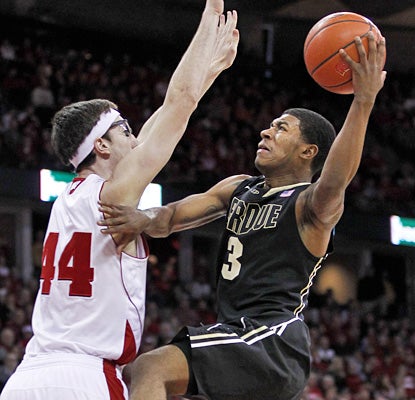Ronnie Johnson contributes eight points for Purdue while dishing out a game-high eight assists.  (AP)
