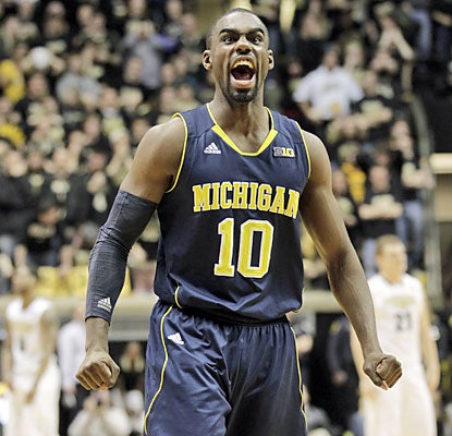 Tim Hardaway Jr. scores 16 points, including a crucial 3-pointer to put Michigan up 66-64 with 3:46 left. (AP)