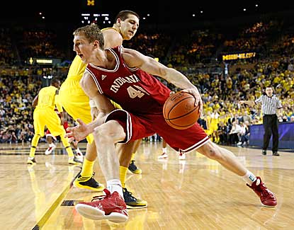 Cody Zeller scores 25 points, including the game-winning layup in the waning seconds of Indiana's win over Michigan. (Getty Images)