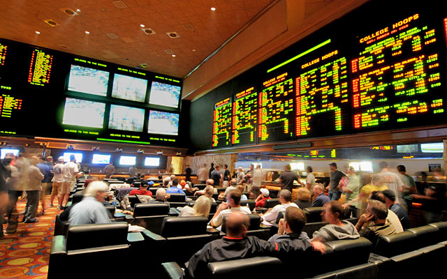 Las Vegas sports books are hot tickets during the NCAA tournament every March. (Getty Images)