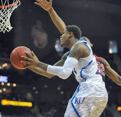 Kansas' star freshman Ben McLemore drops 24 points on Texas Tech in the Big 12 quarterfinals.  (USATSI)