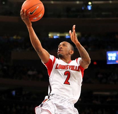 Russ Smith leads the Cardinals with 28 points as Louisville seeks a second straight Big East tournament crown.  (Getty Images)