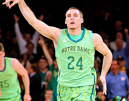 Pat Connaughton scores 18 points on six 3-pointers to help lift Notre Dame against Marquette.  (Getty Images)