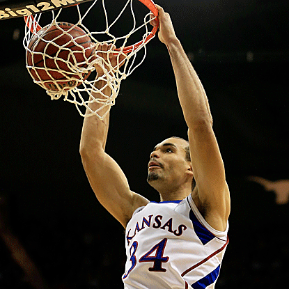 Perry Ellis scores a career-high 23 points to help Kansas pull away in the second half to beat Iowa State. (Getty Images)