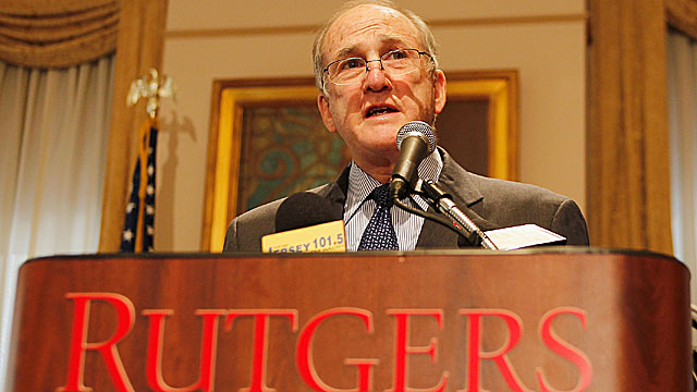 Rutgers President Robert Barchi announced the resignation of lawyer John Wolf. (Getty Images)