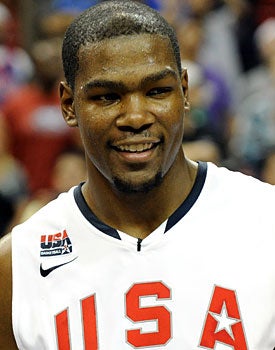 Kevin Durant has the world stage all to himself as the leader of Team USA. (Getty Images)