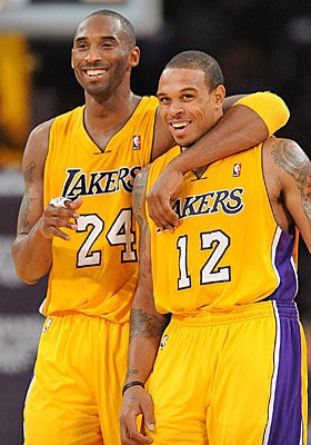 Kobe Bryant says of Shannon Brown and his L.A. teammates, 'We're a pretty even-keeled group.' (Getty Images)