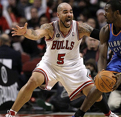 Carlos Boozer is making up for lost time, hitting for 29 points in the Bulls' win Monday. (AP)
