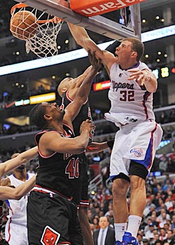 Blake Griffin takes no prisoners, dunking on anybody and everybody. (US Presswire)