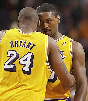 Kobe and Ron-Ron aren't on the best of terms with Phil Jackson, and Artest claims the Lakers haven't always played hard. (Getty Images)