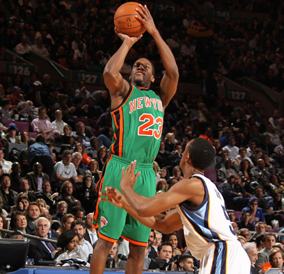Toney Douglas has a lights out performance against the Grizzlies, putting away nine of the Knicks' 20 3-pointers. (Getty Images)