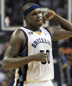 Zach Randolph scores 10 of Memphis' last 12 points during Game 6. (Getty Images)