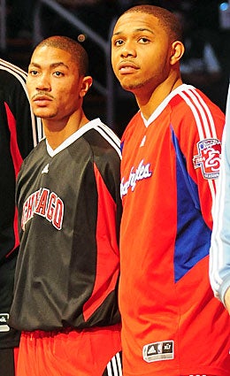 NBA lottery picks in 2008, Derrick Rose and Eric Gordon were spectacular as teammates in 2006. (Getty Images)