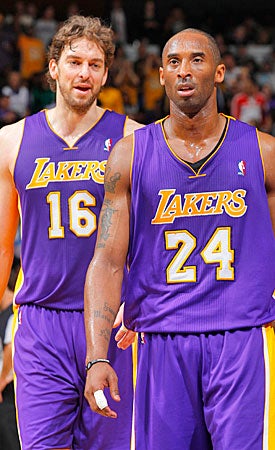 An NFL-like system would give the Lakers the flexibility to pay Pau Gasol and Kobe Bryant while filling out their roster. (Getty Images)