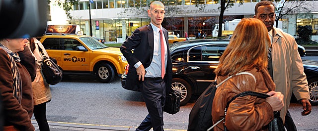 Adam Silver arrives for Friday's negotiations, which were expected to see significant progress. (Getty Images)