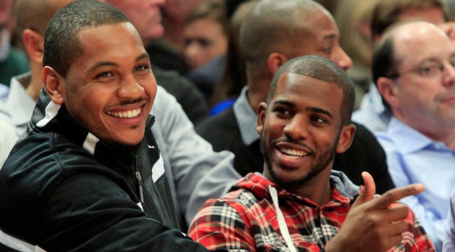 Chris Paul might find it difficult to team up with Melo in New York. (AP)