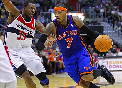 Carmelo Anthony helps the Knicks keep Washington winless, scoring 37 points with seven rebounds. (US Presswire)