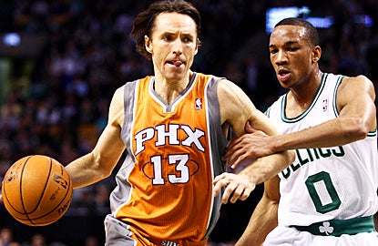 Steve Nash has no issues with the Celtics as he scores 11 points and delivers nine assists. (US Presswire)