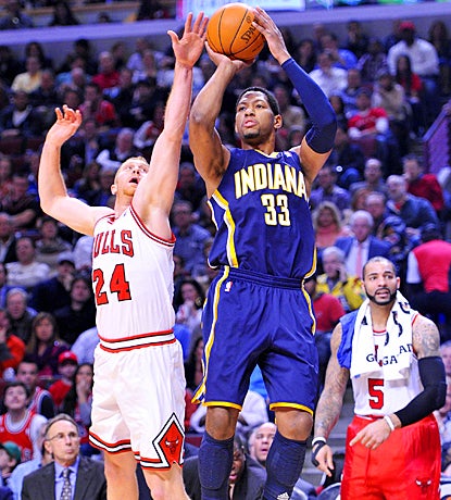 Danny Granger scores 22 points as the Pacers hand the Bulls their first home loss of the season. (US Presswire)