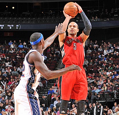 Jerryd Bayless has a big game, defending Deron Williams all night while scoring 17 points.  (Getty Images)