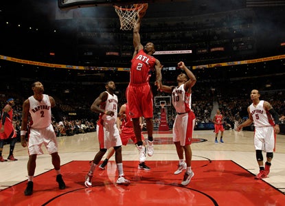 Joe Johnson matches his season-high of 30 points, and even gets the fourth quarter to rest in a laugher at Toronto. (Getty Images)
