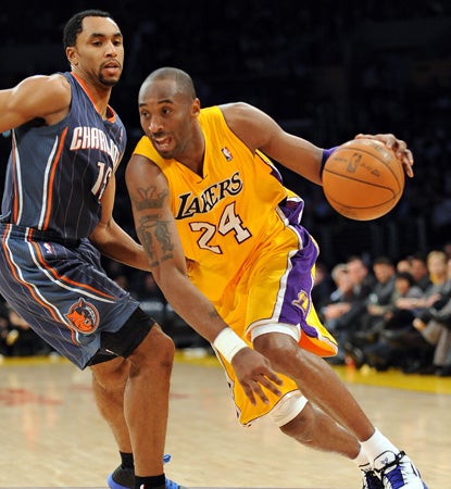 The league's top scorer goes for 24 points in a big team effort against the Bobcats. (Getty Images)