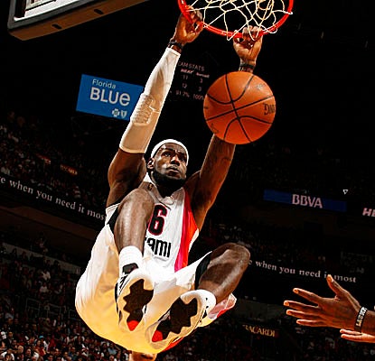 Leading the league in first-quarter scoring with 9.1 ppg, LeBron James hits for 12 to open vs. Toronto. (Getty Images)