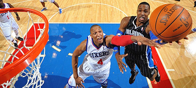 Dwight Howard and the Magic failed to break 70 points in this Jan. 30 game at Philly. (Getty Images)