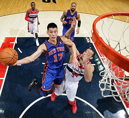 Jeremy Lin follows his 25- and 28-point games with 23 against Washington.  (Getty Images)