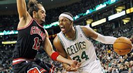 With Derrick Rose out of the Bulls' lineup, Paul Pierce and the Celtics look to take advantage. 