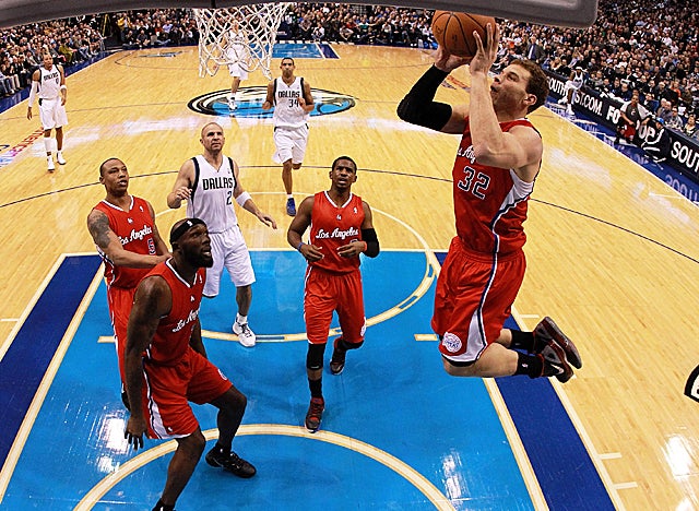 Griffin no longer has to carry the load in the paint as DeAndre Jordan and Kenyon Martin pitch in. (Getty Images)