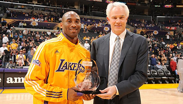 Kobe's issues go higher up the Lakers' hierarchy than GM Mitch Kupchak (right). (Getty Images)