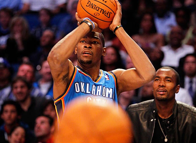 Durant did OKC proud at All-Star Weekend, earning MVP and runner-up in the 3-point contest. (Getty Images)