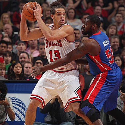 Joakim Noah contributes 19 points and 12 rebounds as the Bulls win and improve to a league-best 42-11. (Getty Images)