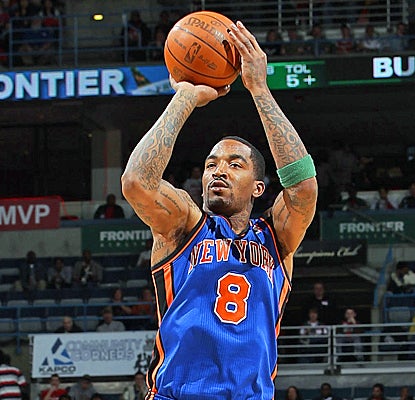 J.R. Smith drills a 3-pointer with 64 seconds left  to help the Knicks stay ahead of the Bucks in the race for 8th in the East. (Getty Images)