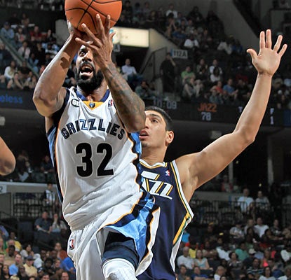 O.J. Mayo (20 points) and the Grizzlies hurt the Jazz's playoff chances with a fourth-quarter rally. (AP)